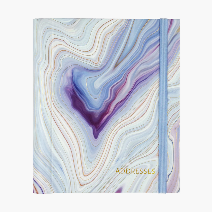 Blue Agate Address Book - Large