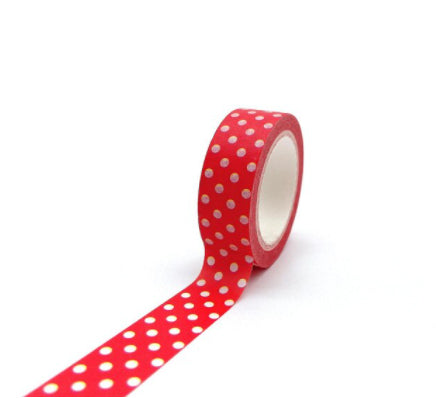 Red and White Polka Dot Washi