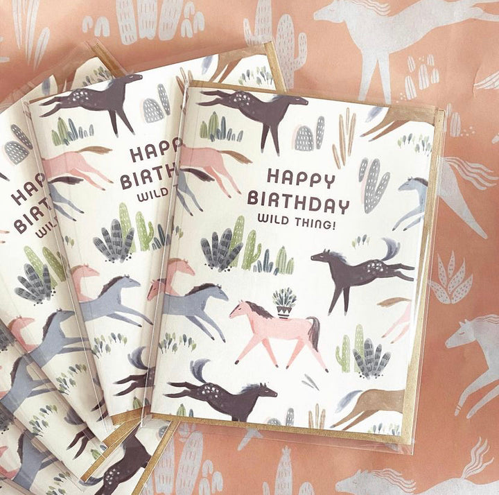 Wild Mustang Birthday Card